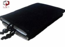Black Velvet Cell Phone Drawstring Bag For Nikia , Motorola