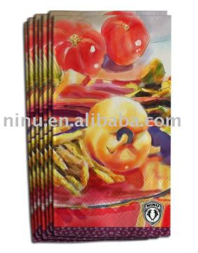 YLHK015 color hankie/custom print napkins custom print paper plates