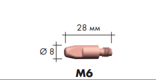 Binzel contact tip 140.0245 CuCrZr