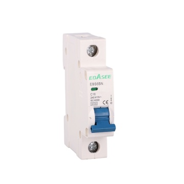 EBASEE 63A 230V 1P 2 Poles DIN Rail MCB Switch