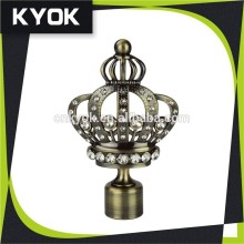 Acrylic flower curtain rod finials