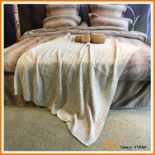 Cotton Special Yarn Cable Knit Blanket for Baby