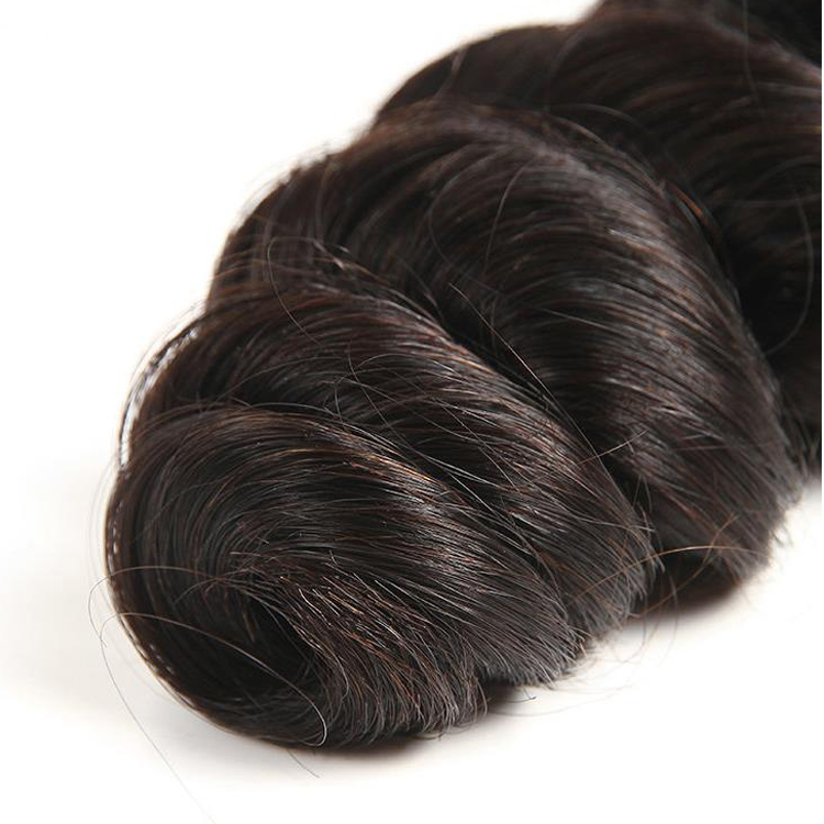 Free Shipping Brazilian Loose Wave Bundles With Closure 100% Remy Hair 3 Bundles With 4*4 Lace Closure Free Part