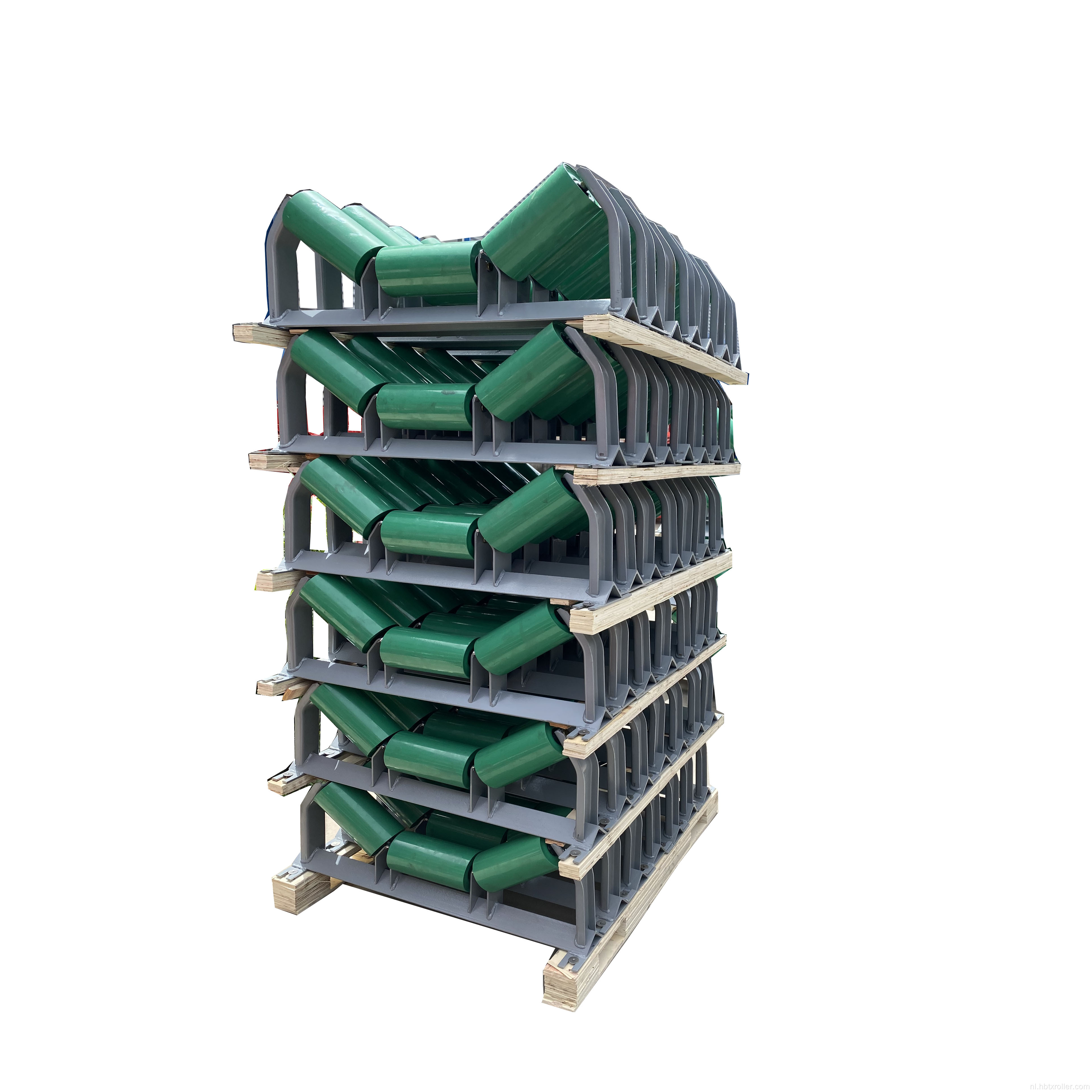 frames met stalen rollen voor riemtransportstations