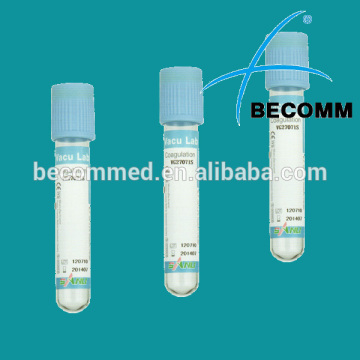 Coagulation vacuum blood test tube