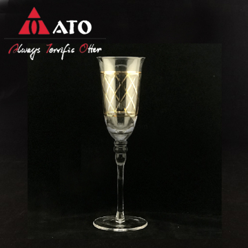 ATO Gold Decal Champagne Glass