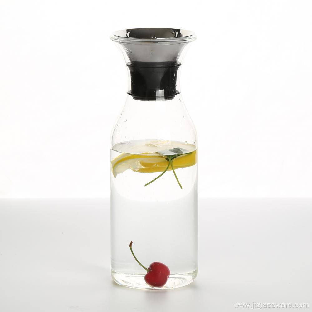 Glass Water Milk Carafe Clear Beverage Bottles