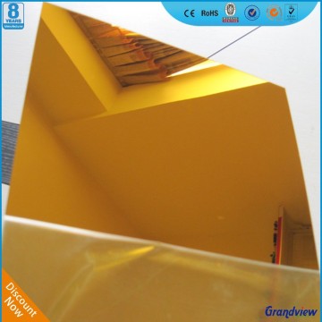 Glossy Gold Mirror Acrylic Plate