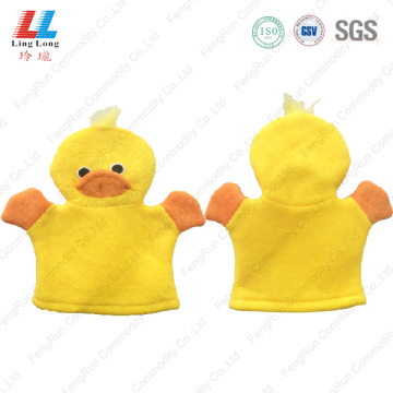 Yellow duck cute bath gloves sponge