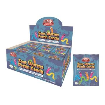 Sour Worms Pectin Gummy Vegan Candy