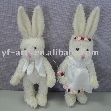 Wedding rabbit,stuffed teddy bear,plush teddy bear