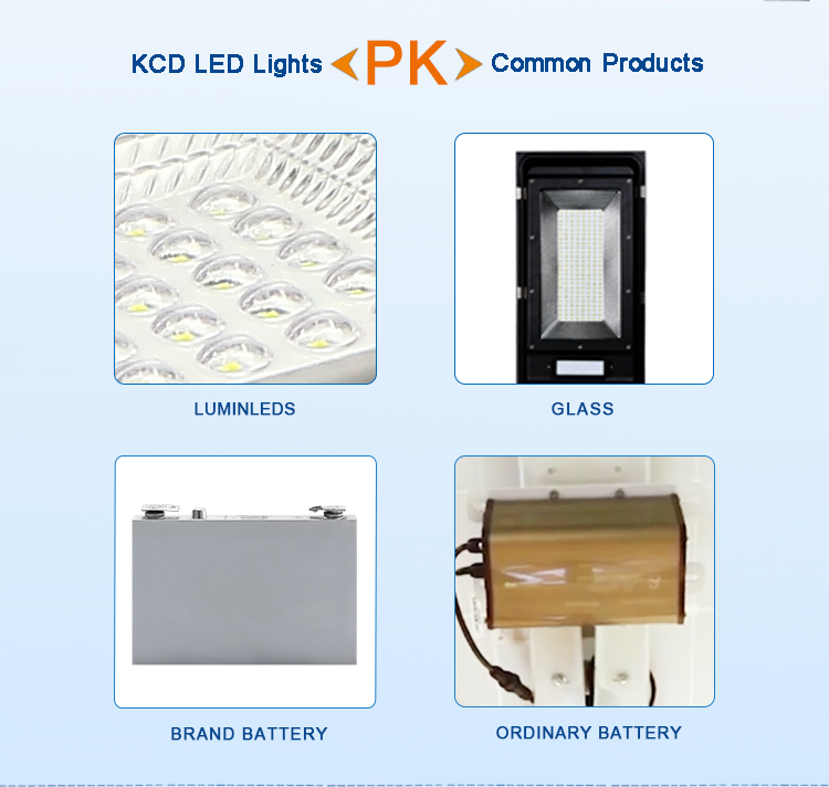 KCD All in one solar street light 30w lithium battery