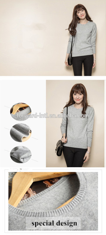 Round Neck Cashmere Pullover Special Design