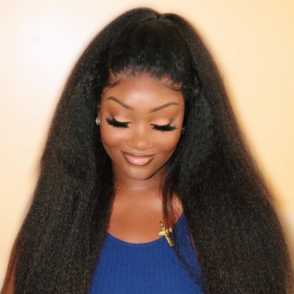 Wholesale Mink Lace Front Virgin 100% Brazilian Human Hair Wigs Kinky Straight Pre Plucked Lace ponytails Wig