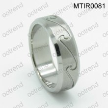 Brushed finish men titanium rings,best quality pure titanium jewelry ring