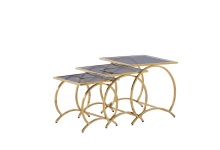 Gold-Tier Square Nesting Side Tables Set of 3