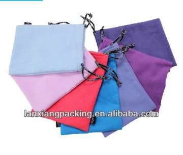 Custom Printed Drawstring Microfiber Glasses Pouch