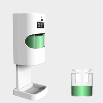 Eerste temperatuurcontrole met de dispenser voor ontsmettingsmiddel