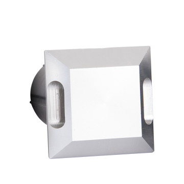 Luz embutida LED quadrada 2W para exterior