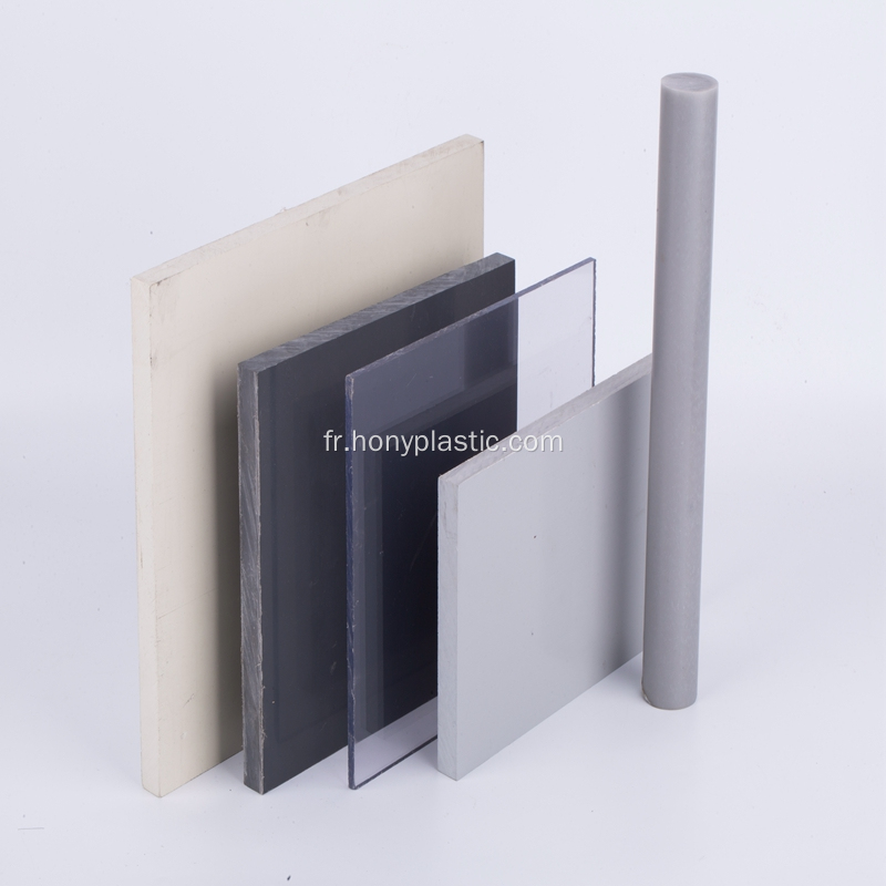 PVC Fiche en PVC blanc gris rigide