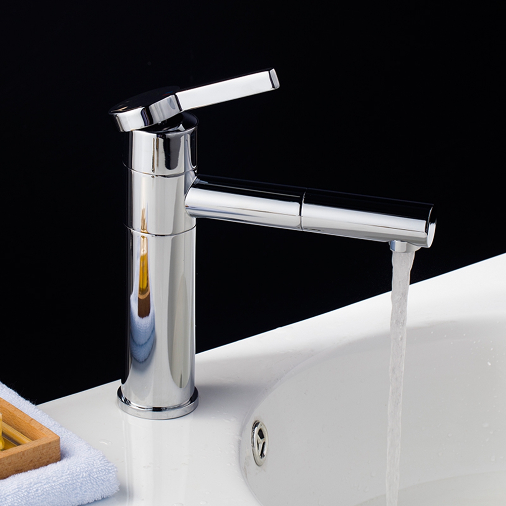 Household brass single hole basin faucet