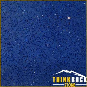 Artificial Solid Surface Quartz Stone Kitchen Cabinets/Countertop (Blue Galaxy)