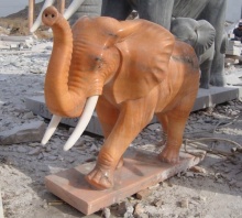 Natural stone hand carved large elephant statues
