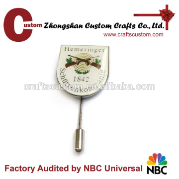 Custom logo doming silver tie stick pin