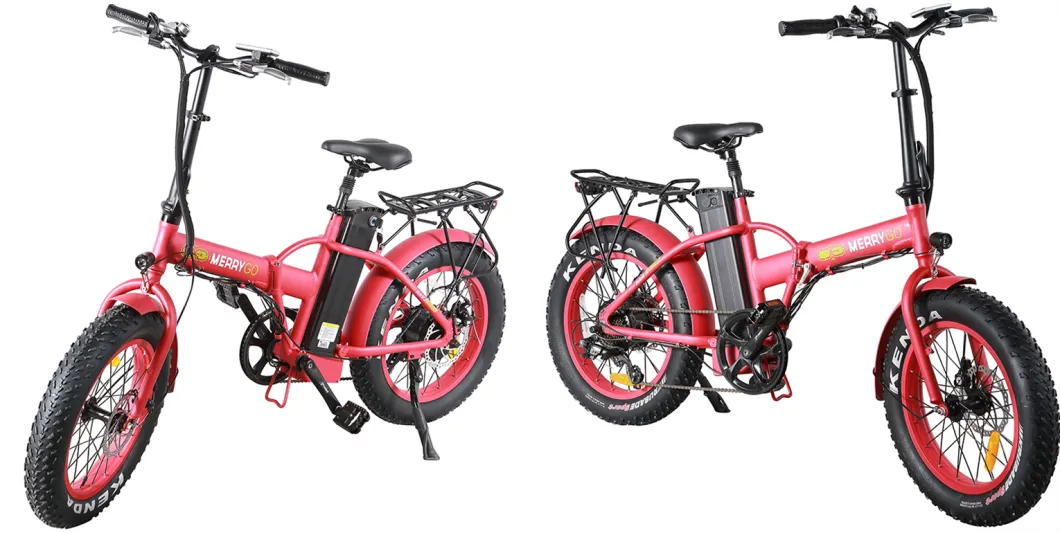 500W Small Folding Electric Bicycle Fat Tire Folding Bike