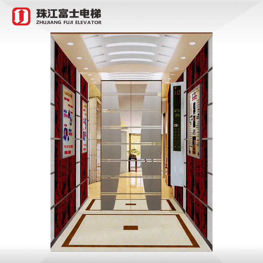 ZhuJiangFuJi Passenger Elevator Lift With Hairline Stainless Steel house lift residential elevators