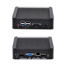 Qotom Industrial Fanless Mini Computer Hardware x86 12V bay trail j1900 processor PC Desktop Computer Ubuntu Mini PC