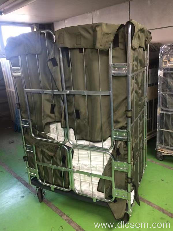 Laundry Cage Cart Storage Trolley Rolling Metal Storage