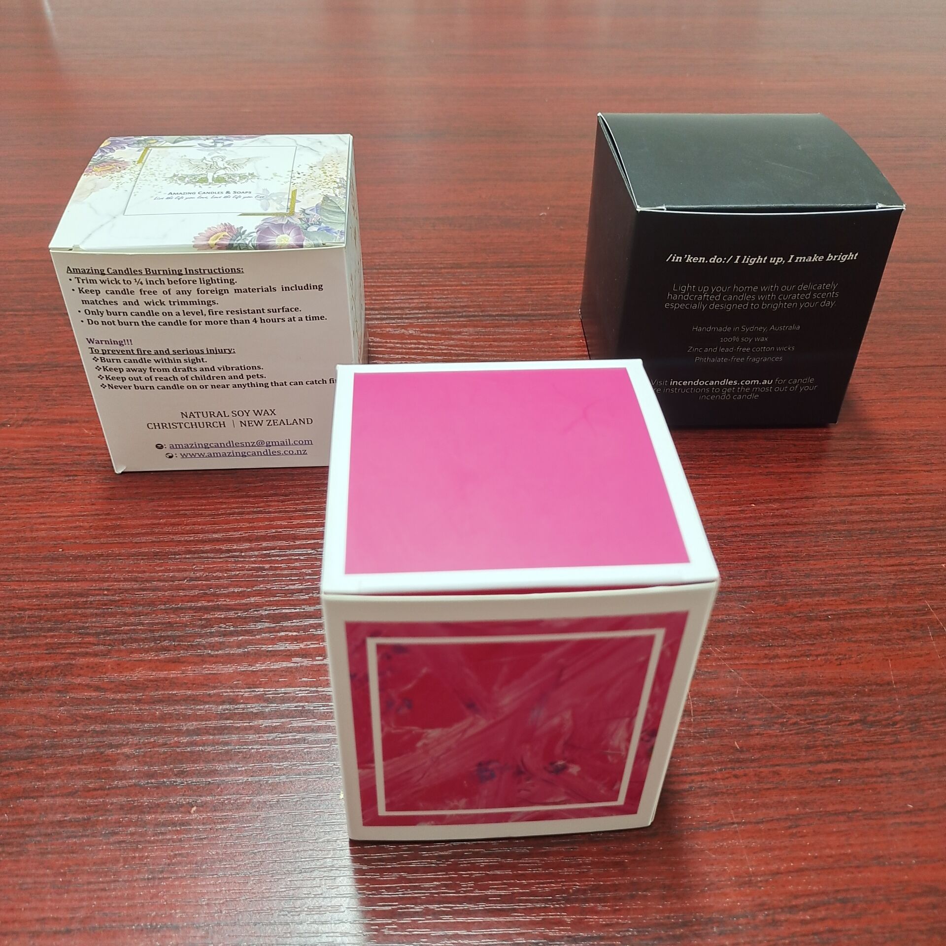 Low price Custom Manufacture white folding packaging candle paper box