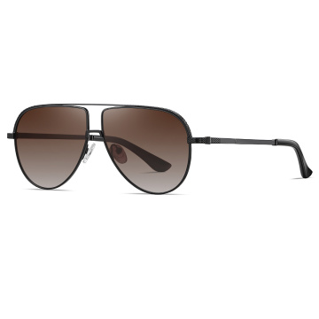 China New Style Double Bridge Metal Sunglasses Supplier