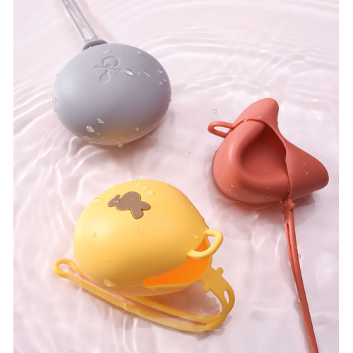 เคสผู้ถือ pacifier ซิลิโคนเหมาะกับคลิปจุกนมหลอก