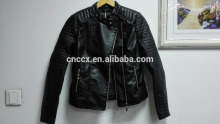 16JWP2 fashion cropped men PU leather jacket
