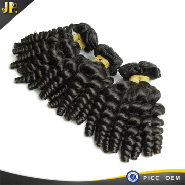 2015 new type of baby curl Natural black color human hair bulk