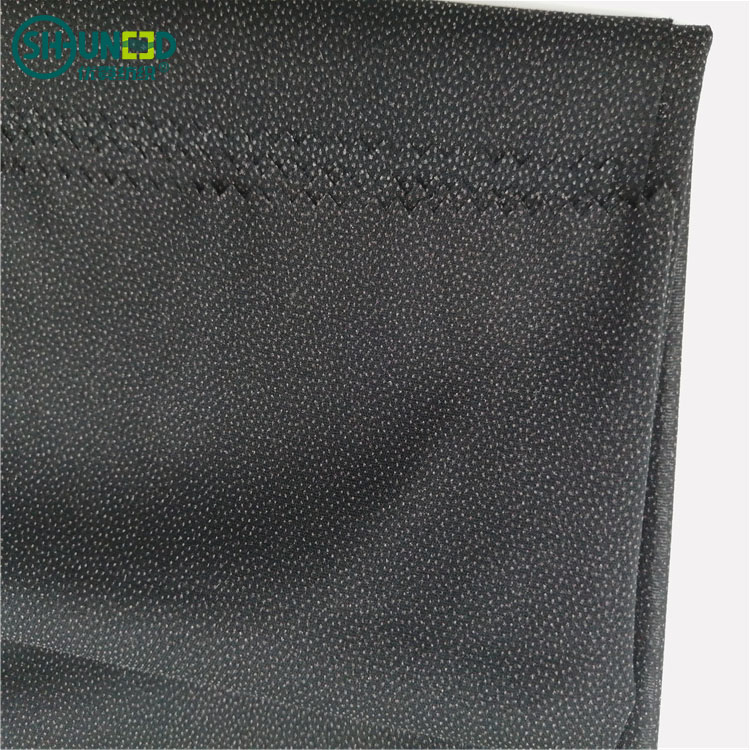 High Quality Double Side Coating Plain Woven Interlining Textile for Women's Chiffon Georgette Suit