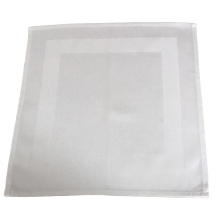 100% Cotton Damask Satin Band White Linen Napkin