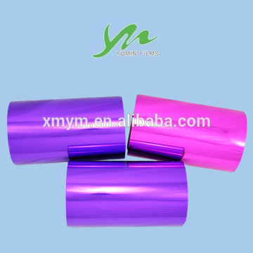 Pet color metalized thermal lamination film