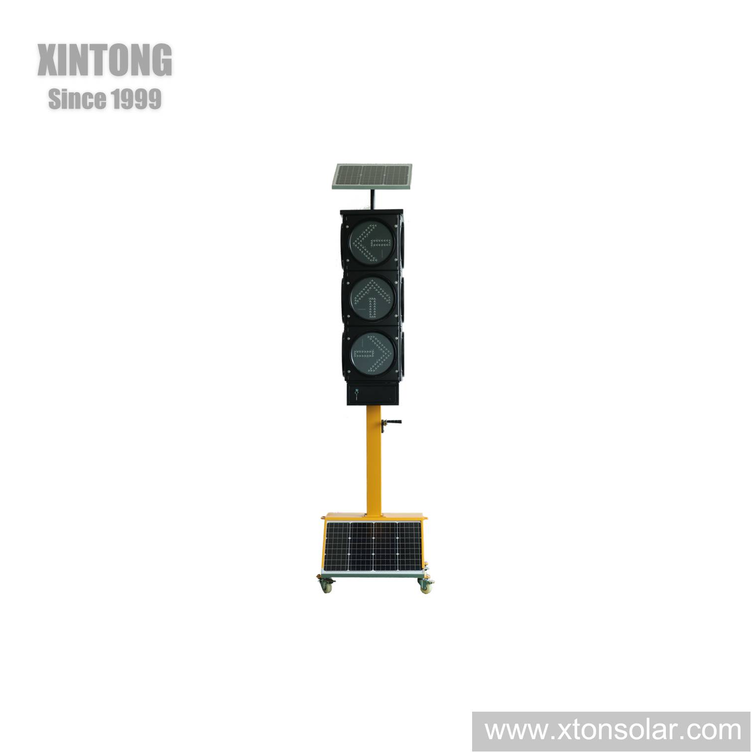 XINTONG LED Solar Powered Portable Mobile Traffic Light