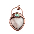 Collier de pierre précieuse en cristal naturel pour femmes hommes Retro Red Red Copper Pendant Collier Collier Collier Bijoux