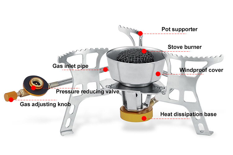 NPOT OEM camping gas stove set portable camping bbq gas stove