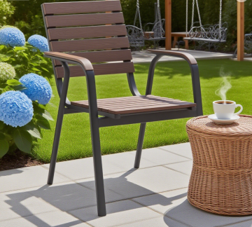 Sleek Aluminum Outdoor Armchair