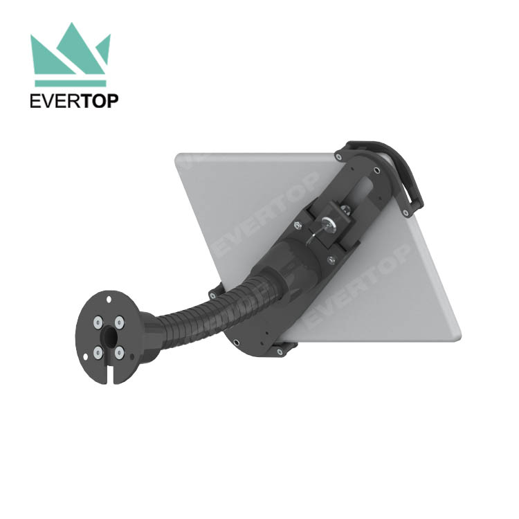 LST04-D Anti theft Flexible Gooseneck Wall Mount for iPad Tablet Holder, Lockable Security Tablet Bracket Wall Mount