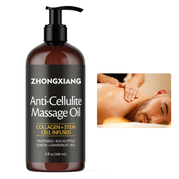 Private Label Anti Cellulite Massage Oil, Helps Smooth the Appearance of Cellulite & Improve Skin Texture, for Legs & Full Body