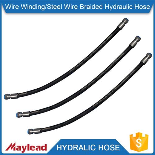 High Pressure Wire Braided hydraulic oil resistant rubber Hose