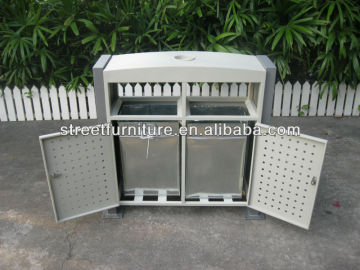 ISO9001 proved outdoor metal recycling bins/street recycle bin eco friendly recycling bins