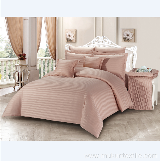 1cm/2CM/3cm stripe Hotel Luxury Bed Sheets Bedding Set
