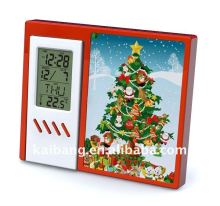 desk pen holder with clock